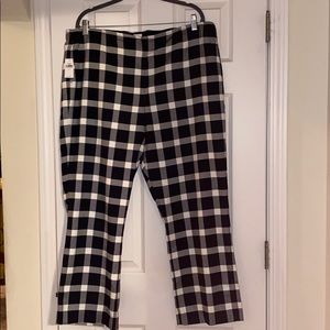GAP PLAID CROP TROUSERS